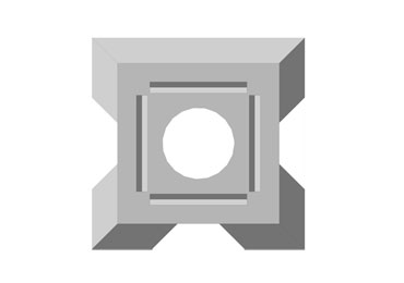 Основание столба угловое тройное